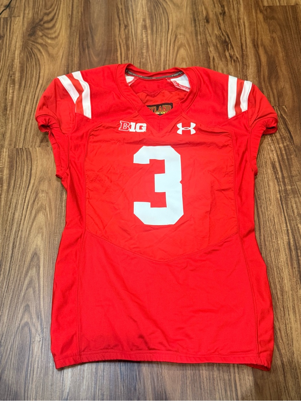 Authentic MARYLAND TERRAPINS Team Issued Football Jersey #3 - Made in USA - 44